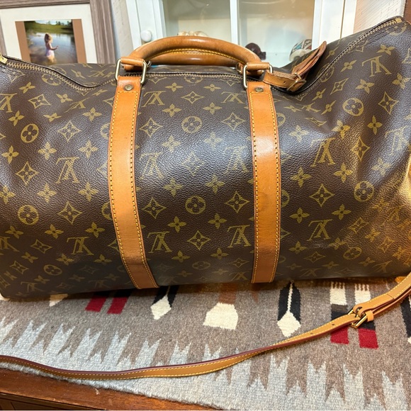 Louis Vuitton Vintage Brown Monogram Keepall 50. Made in France July 1992. - Picture 4 of 16